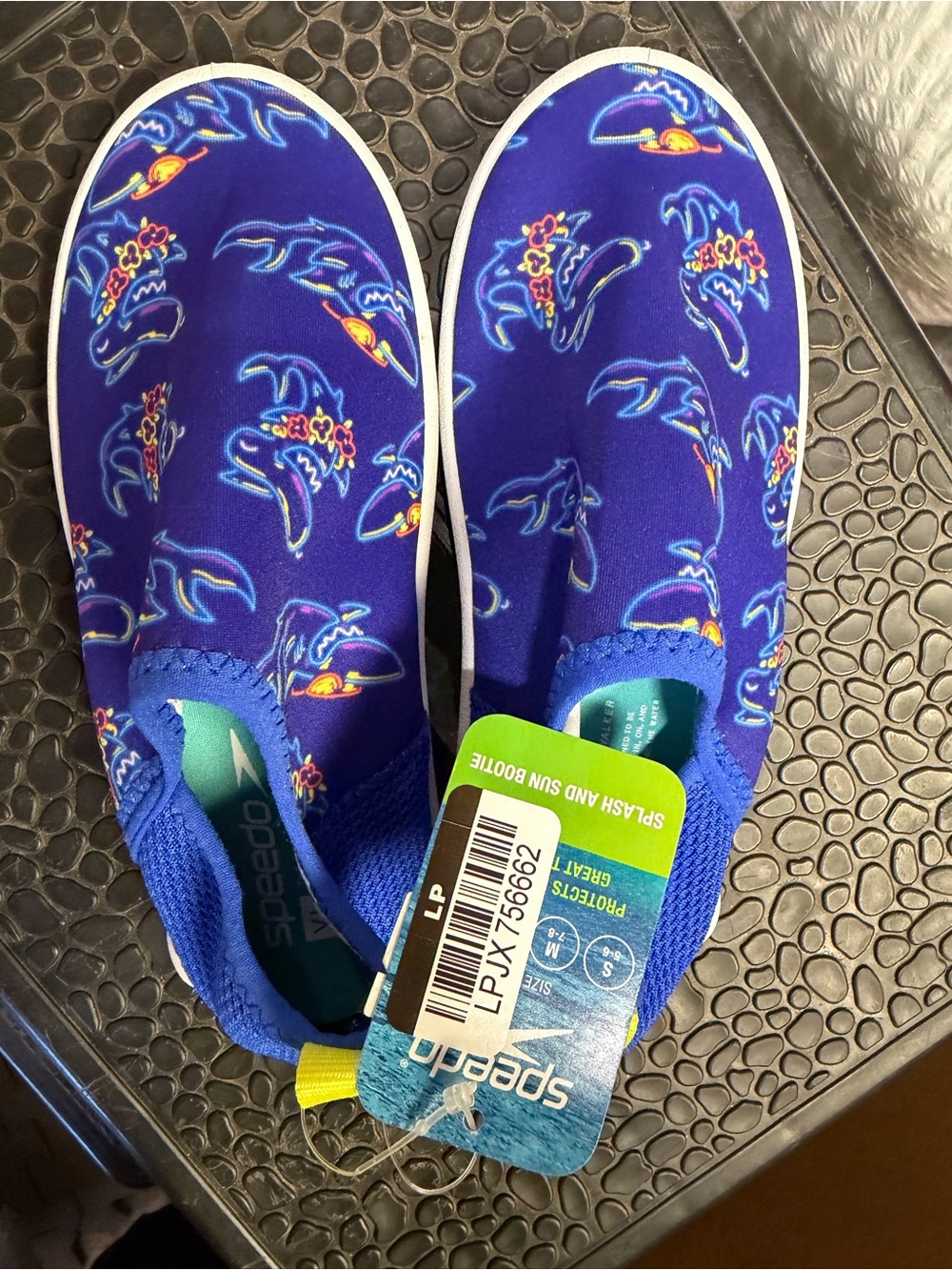 Speedo Kids Royal Blue Dolphin Print Water Shoes
